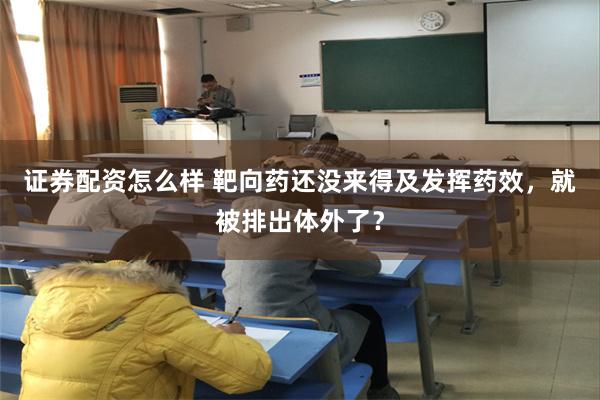 证券配资怎么样 靶向药还没来得及发挥药效，就被排出体外了？